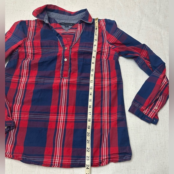 Tommy Hilfiger Red and Blue Button Down Shirt - Picture 7 of 10